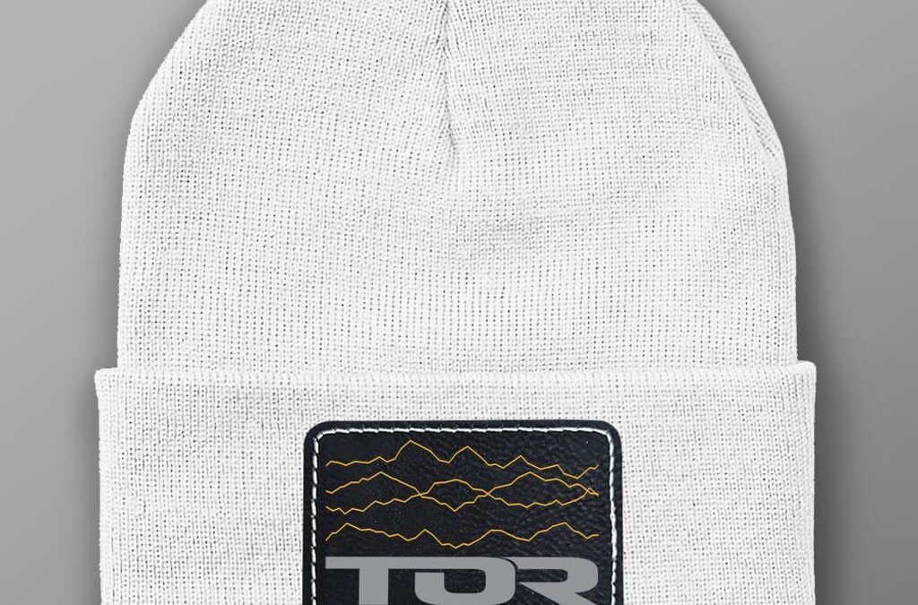 Tor Leather Patch Knit Beanie