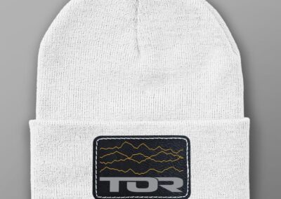 Tor Leather Patch Knit Beanie